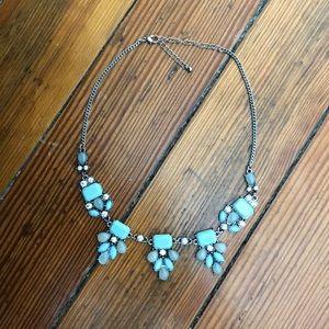 Blue & Grey Statement Necklace